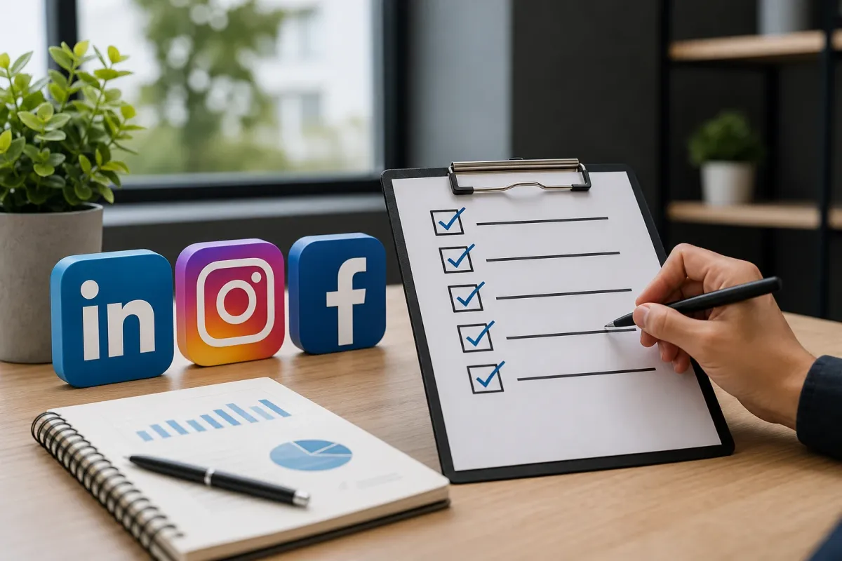 Checklist para optimizar perfiles de empresa en LinkedIn, Instagram y Facebook en 2026