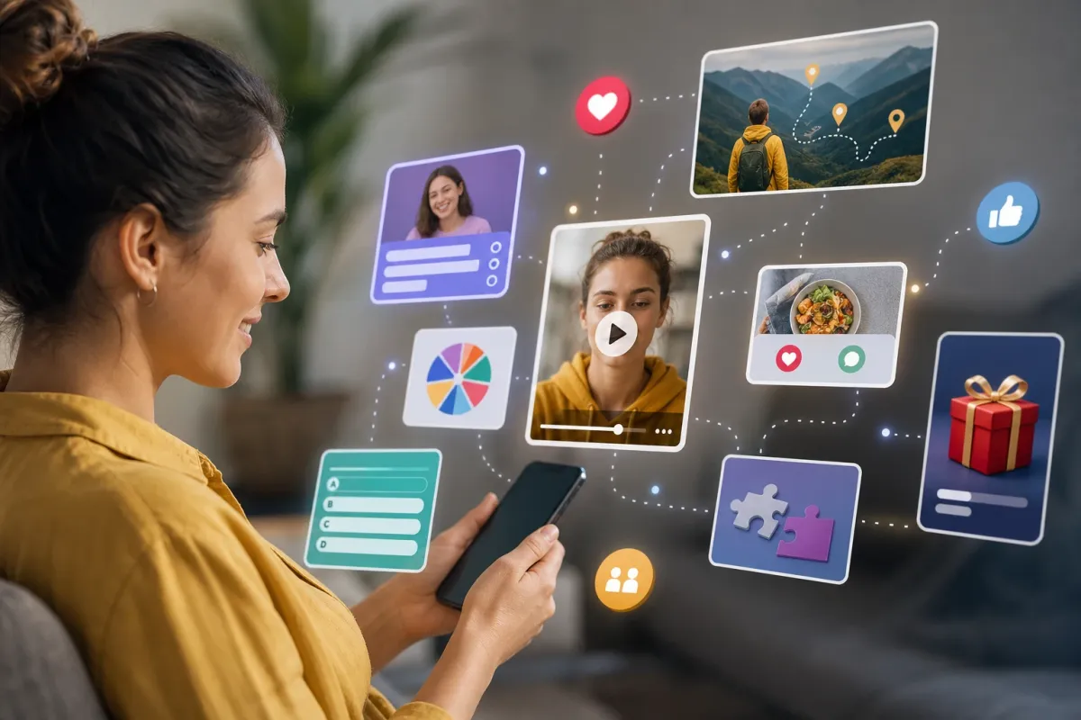 Comparativa de formatos de contenido interactivo para aumentar la retención en redes sociales